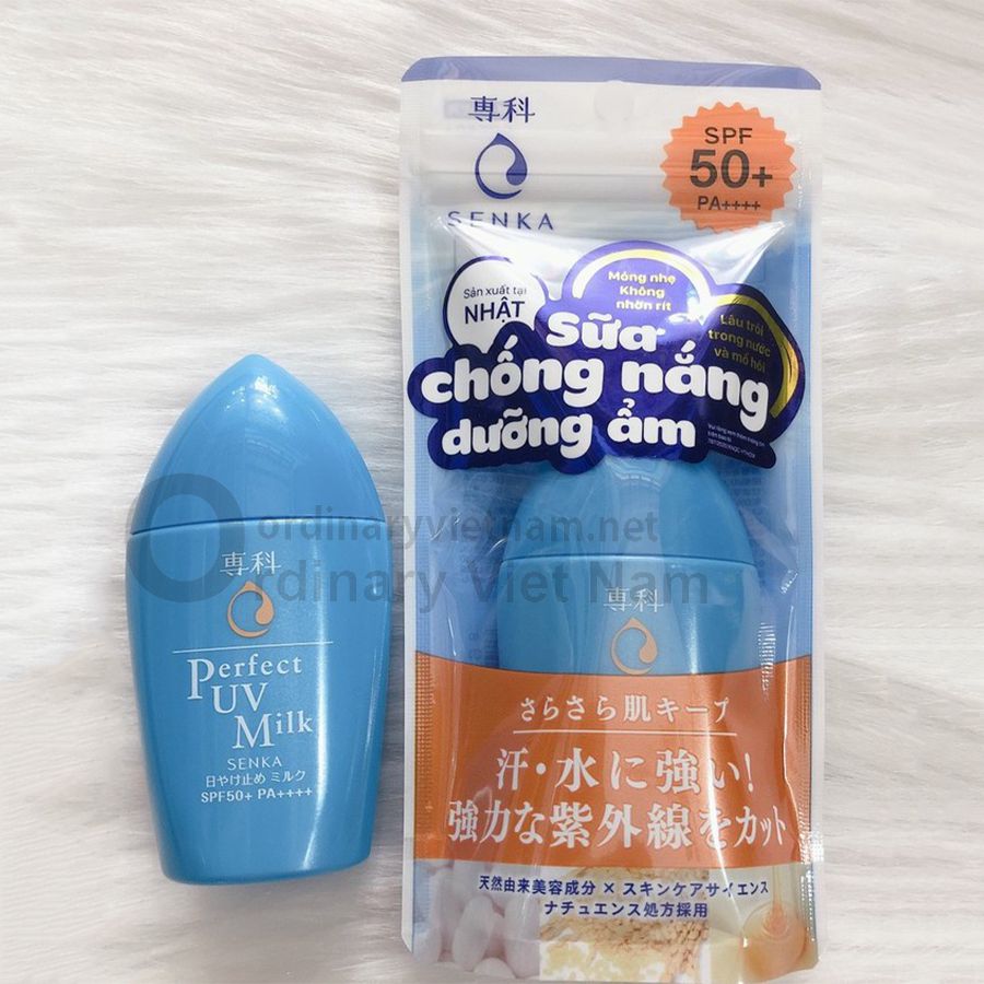 kem-chong-nang-dang-sua-Senka-Perfect- UV- Milk-ba0-ve-da-duong-trang-da-ordinary