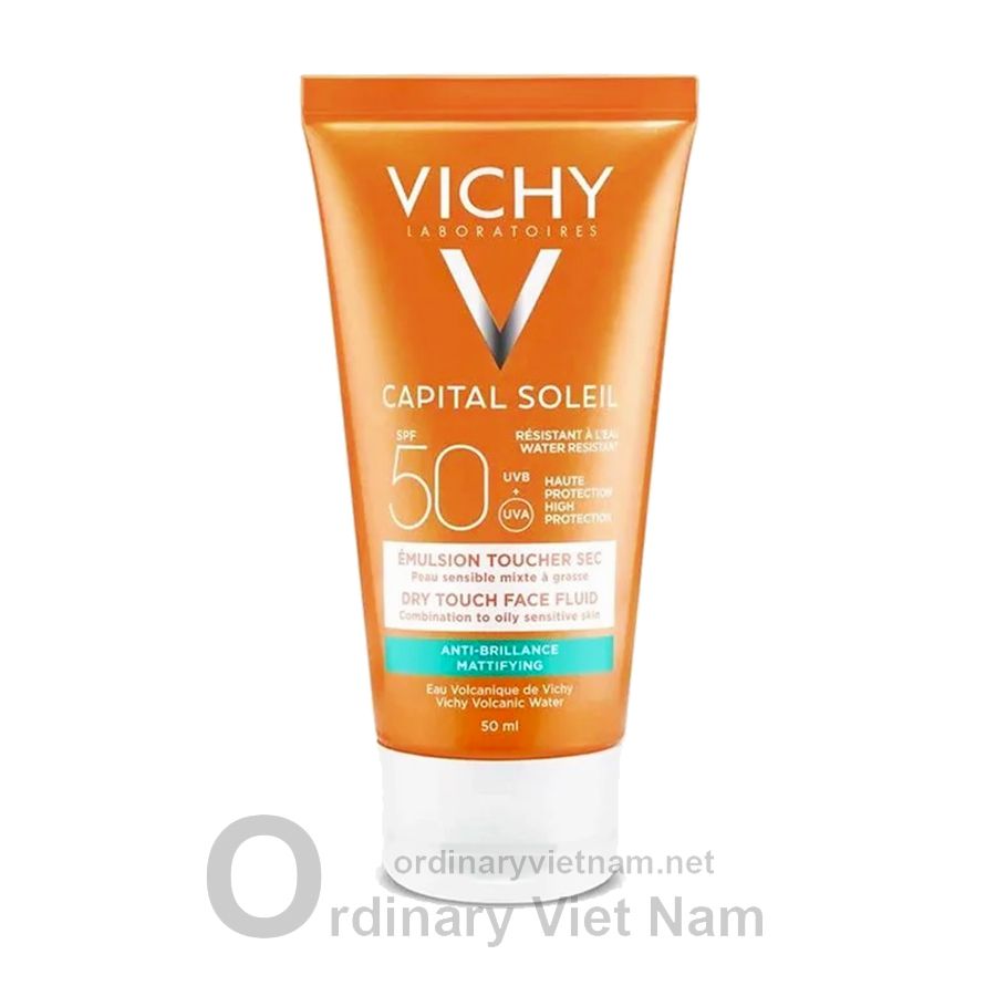 Kem Chống Nắng Vichy Capital Ideal Soleil SPF50+ Mattifying Dry Touch Face Fluid