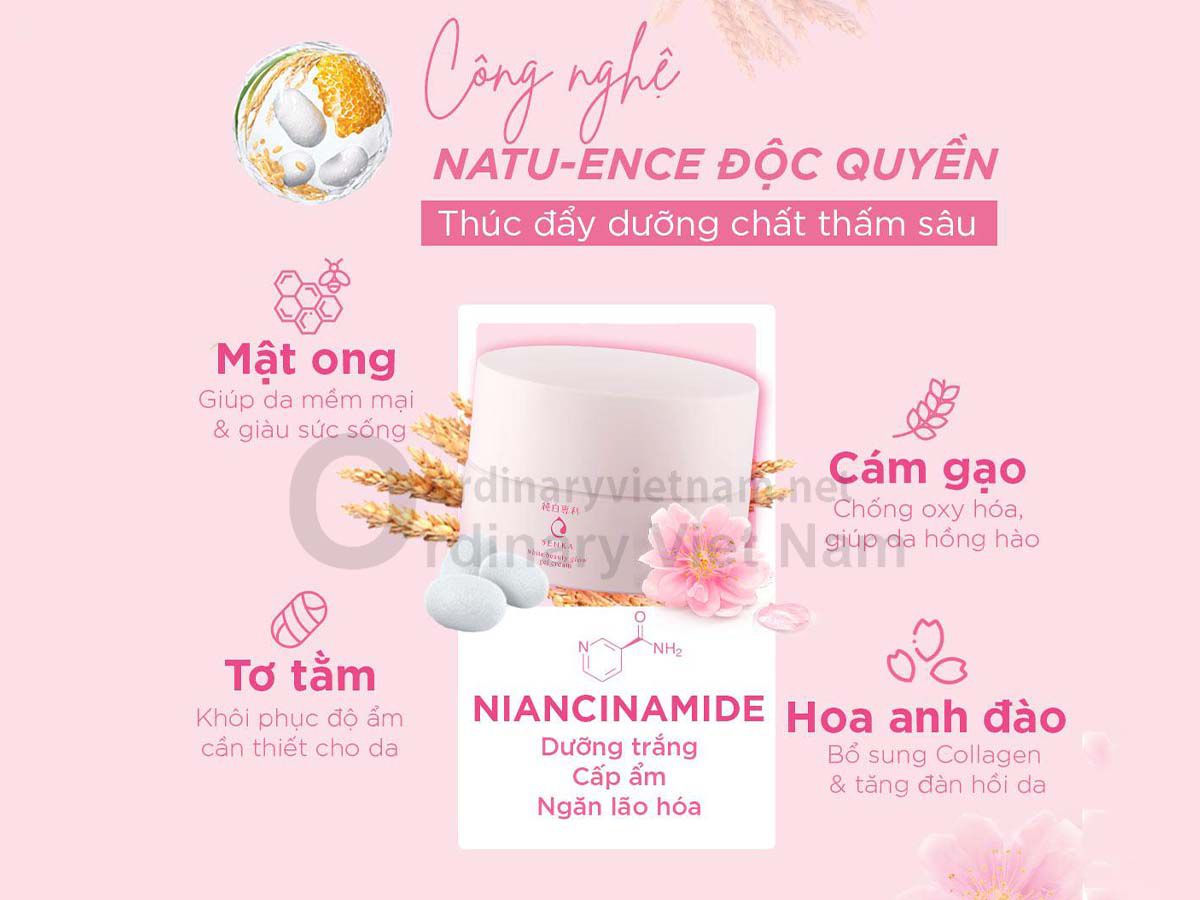 kem-duong-da-ban-dem-Senka- White- Beauty- Glow- Gel- Cream-duong-trang-cap-am-phuc-hoi-da-ordinary Viet Nam